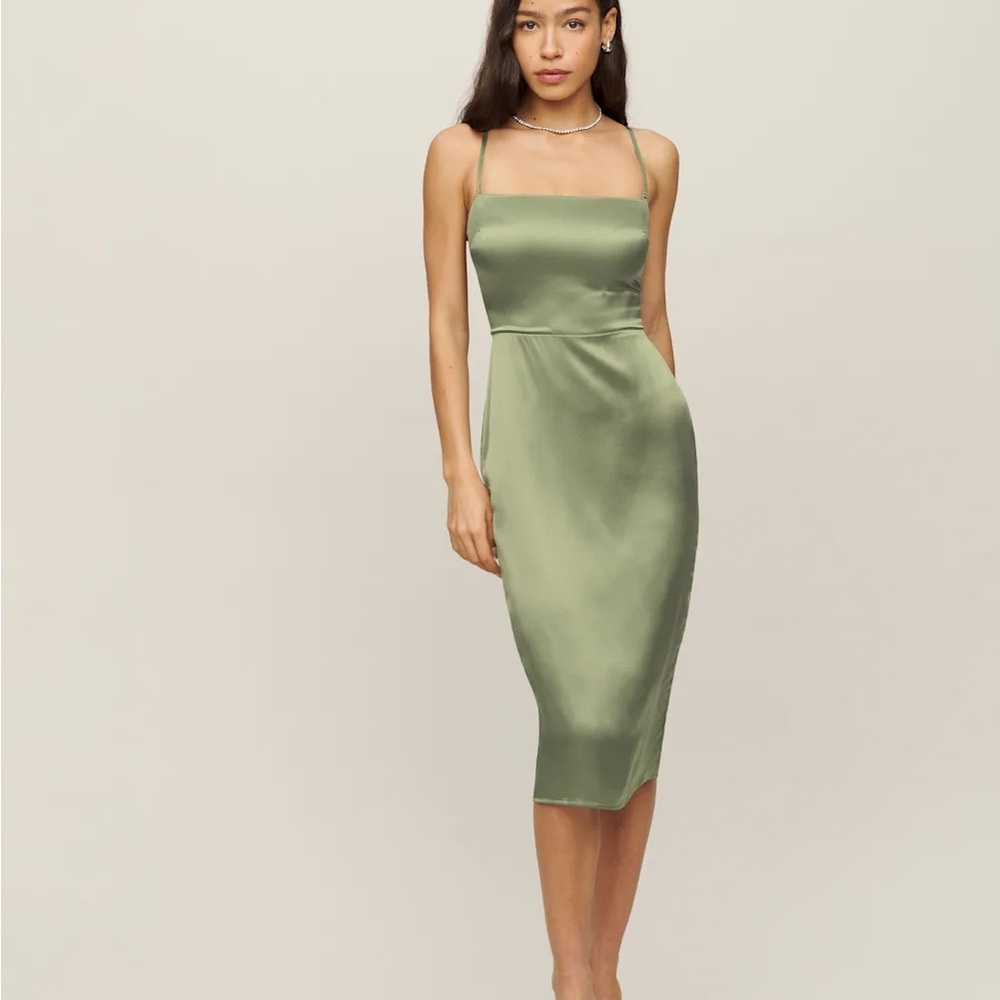 Reformation Oaklie Silk Dress